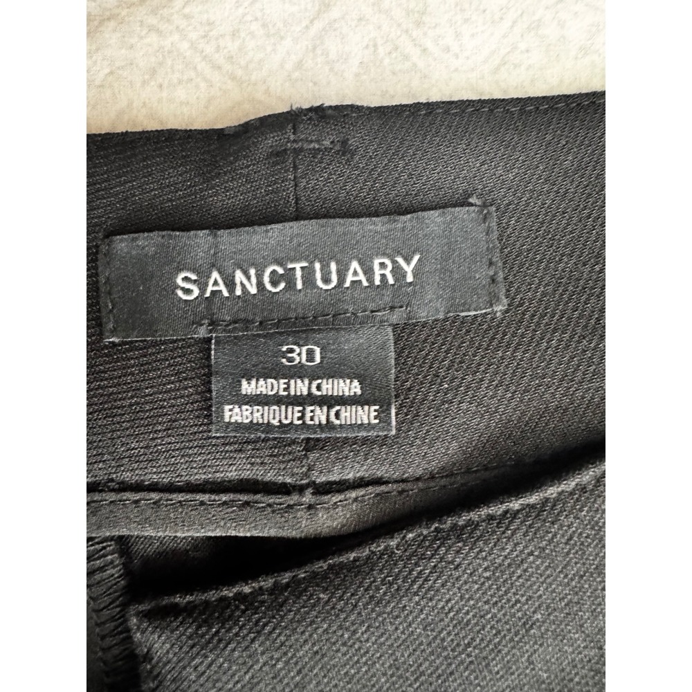 Sanctuary Black Cargo Pants Cropped Ankle Length Womens Size 30 - Picture 8 of 10